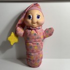 Vintage 1988 Playskool Gloworm Pink Stars Pjs Plush Glow Worm Tested & Working