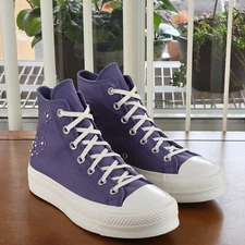 Converse Chuck Taylor All Star Lift Hi Canvas A12513C Lavander Ash Sze 8 Women's