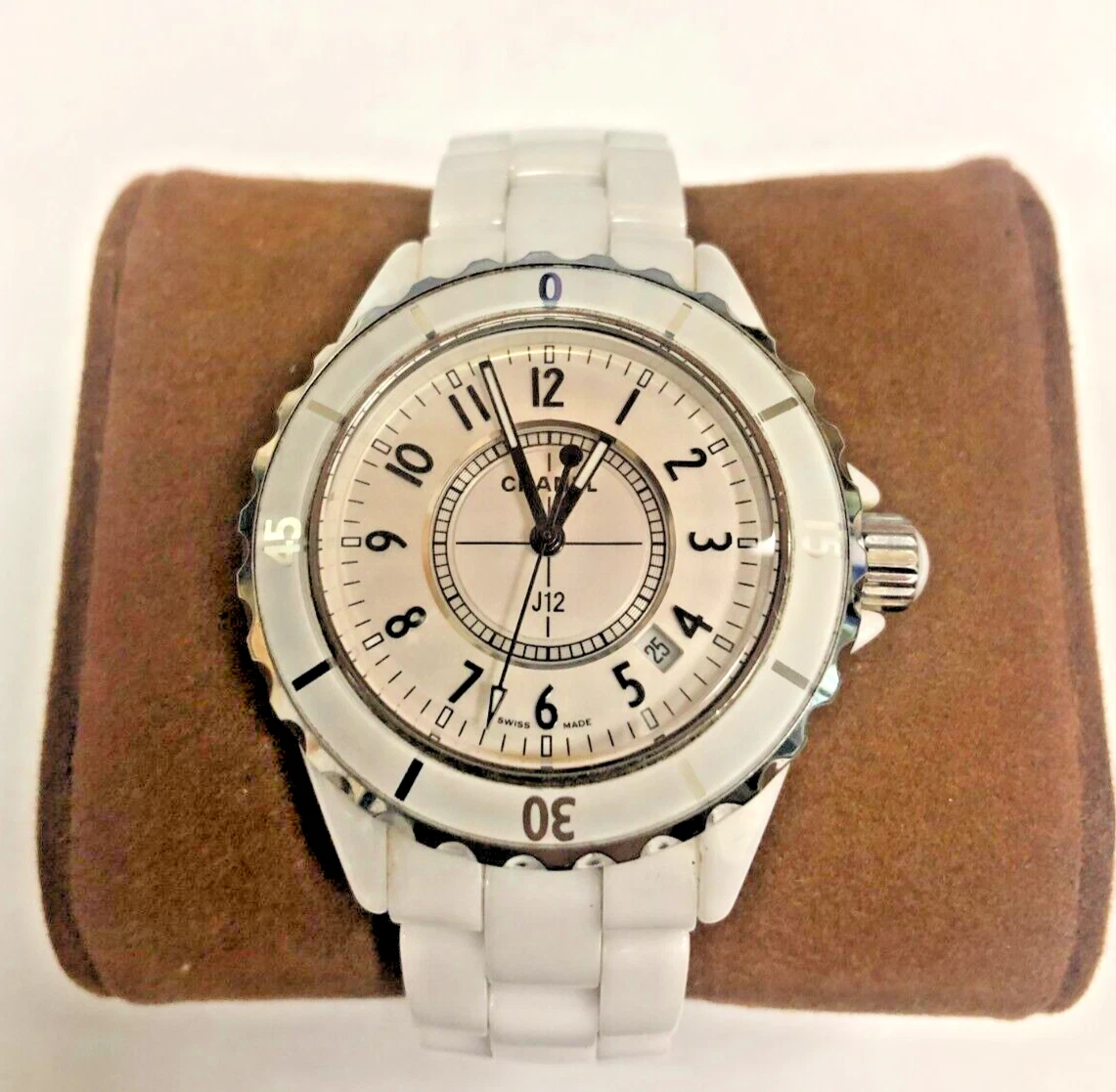 chanel white j12 watch