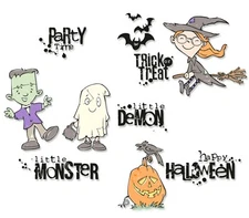 Sizzix Fright Night Clear Stamp set #664476 Retail $9.99 by Pete Hughes