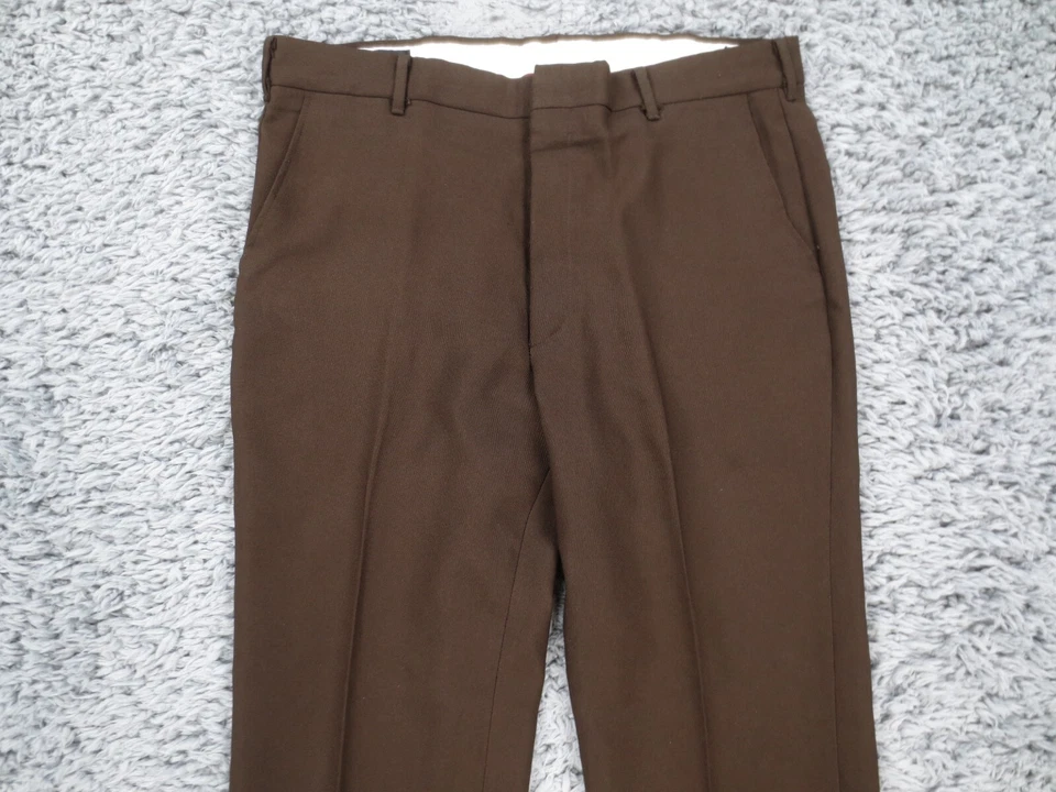 Pantalones De Colección Botánica 500 Para Hombre 35x30 Marrón Fácil Cuidado Poliéster Garra Cremallera Recta Foto 3 de 4