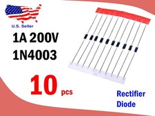 1N4003 10 pcs 1A 200V Rectifier Diode - Free  Fast shipping