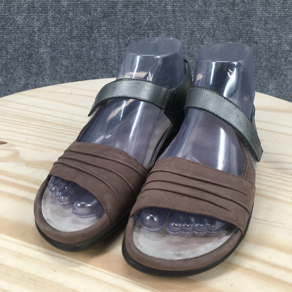 Zapatos Naot para mujer 37 punta abierta Mary Jane planos cómodos marrón gris gancho y lazo Foto 3 de 4