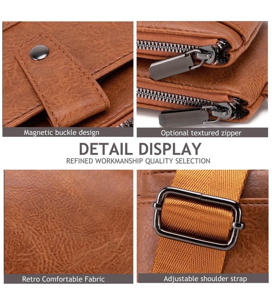 Womens Vintage Vegan Leather Wristlet Clutch Purse with Zip Around 2