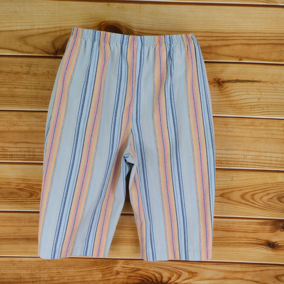 Bermudas Blair Mujer 18PT Multicolor Rayas Algodón Elástico Cintura Bolsillos Foto 2 de 4