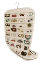 New 80 Pockets Jewelry Hanging Organizer Earring Storage Closet Display Bag