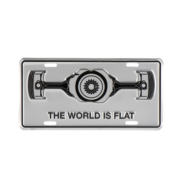 Subaru The World is Flat Logo Official License Plate WRX STi JDM