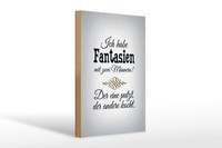 Holzschild Spruch 20X30 Cm Fantasien Zwei MäNner 1 Putzt Deko Schild Wooden Sign