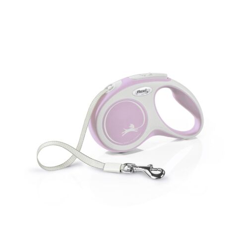 Flexi New Comfort Tape Grey & Rose Small 5m Retractable Dog Leash/Lead for Dogs  - Picture 1 of 6