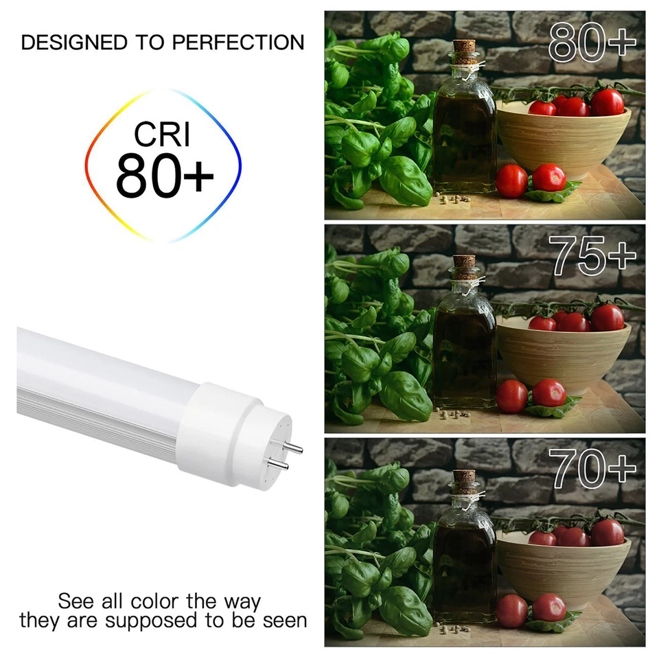 10-1000 PACK LED G13 4FT 4 Foot T8 Tube Light Bulbs 18W 6500K CLEAR LED Energy - Image 3 of 4