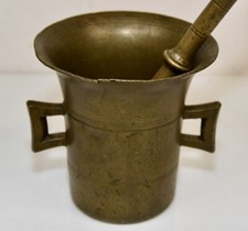 Messing M&ouml;rser St&ouml;&szlig;el Pestille R&auml;ucherschale Ascher Aschenbecher 2,4 KG Um 1900