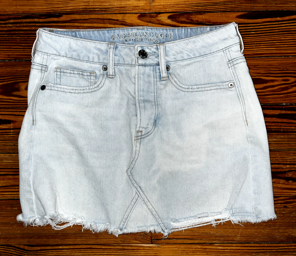 PPWC American Eagle Outfitters Mini Jean Skirt Button Fly light - Main Image