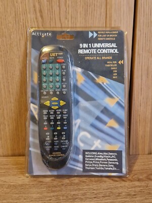 UET609 9 in 1 Universal Fernbedienung TV, DVD, Videorecorder, HiFi, SAT usw. aktivieren