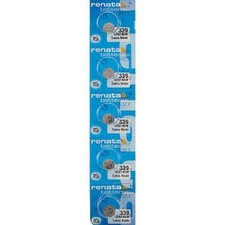 5 x Renata 339 Watch Batteries, 0 MERCURY equivalent SR614SW