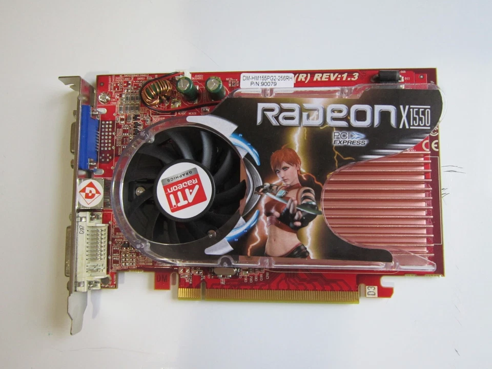 VisionTek Radeon X1550 PCIe 256MB DDR2 VGA DVI Video Graphics Card - Image 3 of 4
