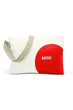 MINI Genuine Musette Shoulder Bag Car Face Detail White Rebel Red Vibrant Silver