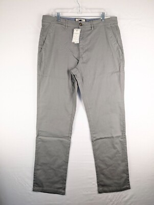 Flag & Anthem Pants Mens 36x34 Grey Cotton Chino