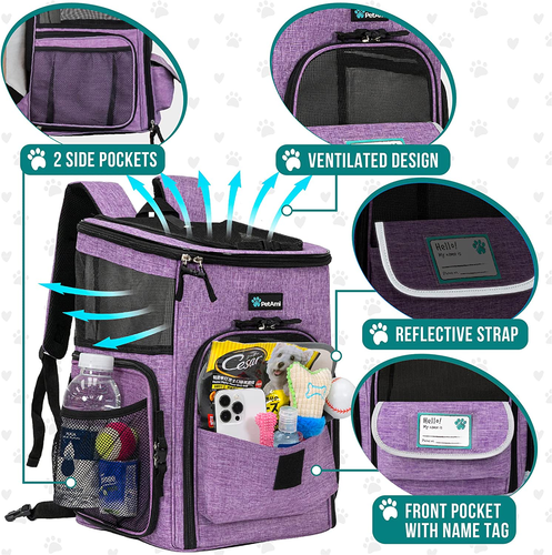 Petami Dog Backpack Carrier, Airline Approved Cat Backpacks for Carrying Small L - Picture 2 of 12