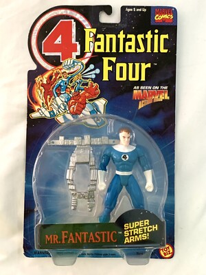 Fantastic Four Mr Fantastic Super Stretch Arms Figure Toy Biz 1994 - New In Box