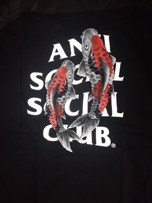 ★ ANTI SOCIAL SOCIAL CLUB★ Koi USA Made Hoodie TI25A07007 Anti Social Social Club Hood Koi Garden Black | eBay