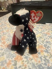 RARE TY Lefty 2000 Beanie Baby With Errors Political Donkey BRAND NEW