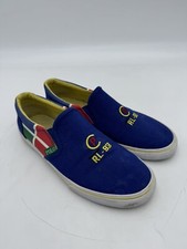 Polo Ralph Lauren Landyn Shoe  Slip On  Canvas  Navy  Big Kids Size 4 EUC