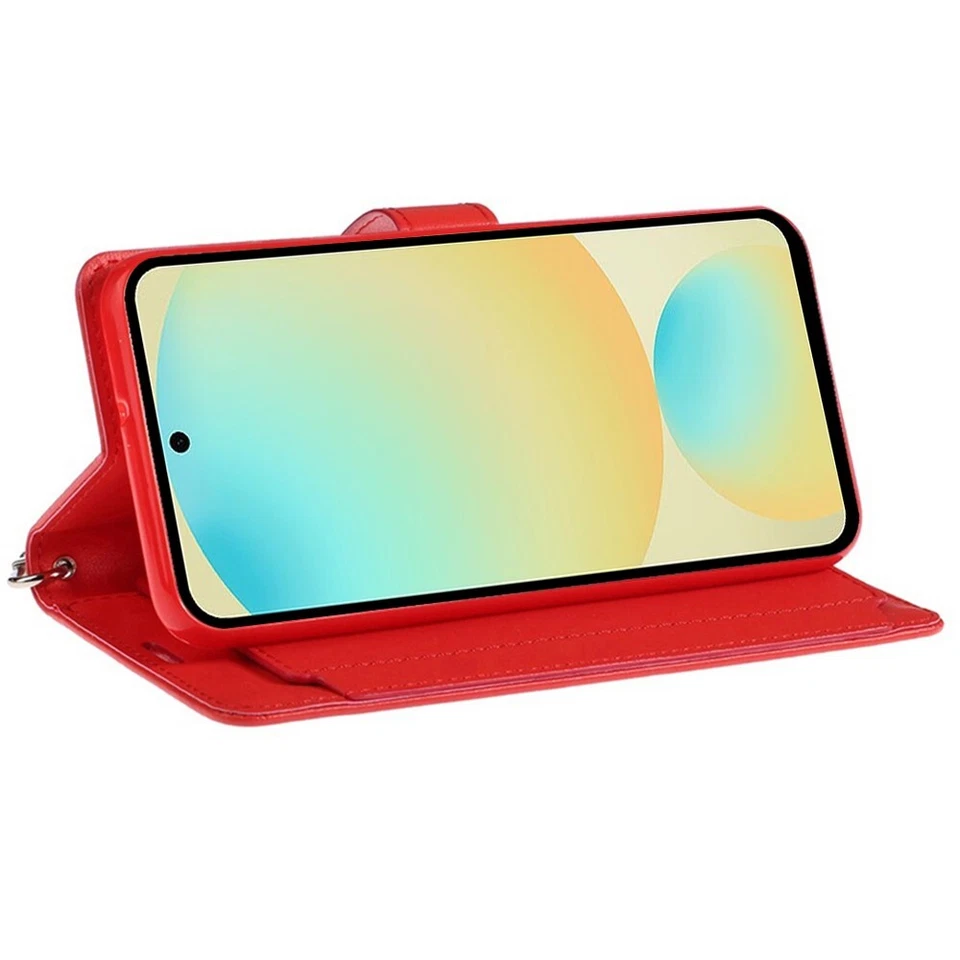 For Samsung Galaxy S25 FE Phone Case Magnetic Snap Wallet Flip Card Slots Cover - Image 4 of 4