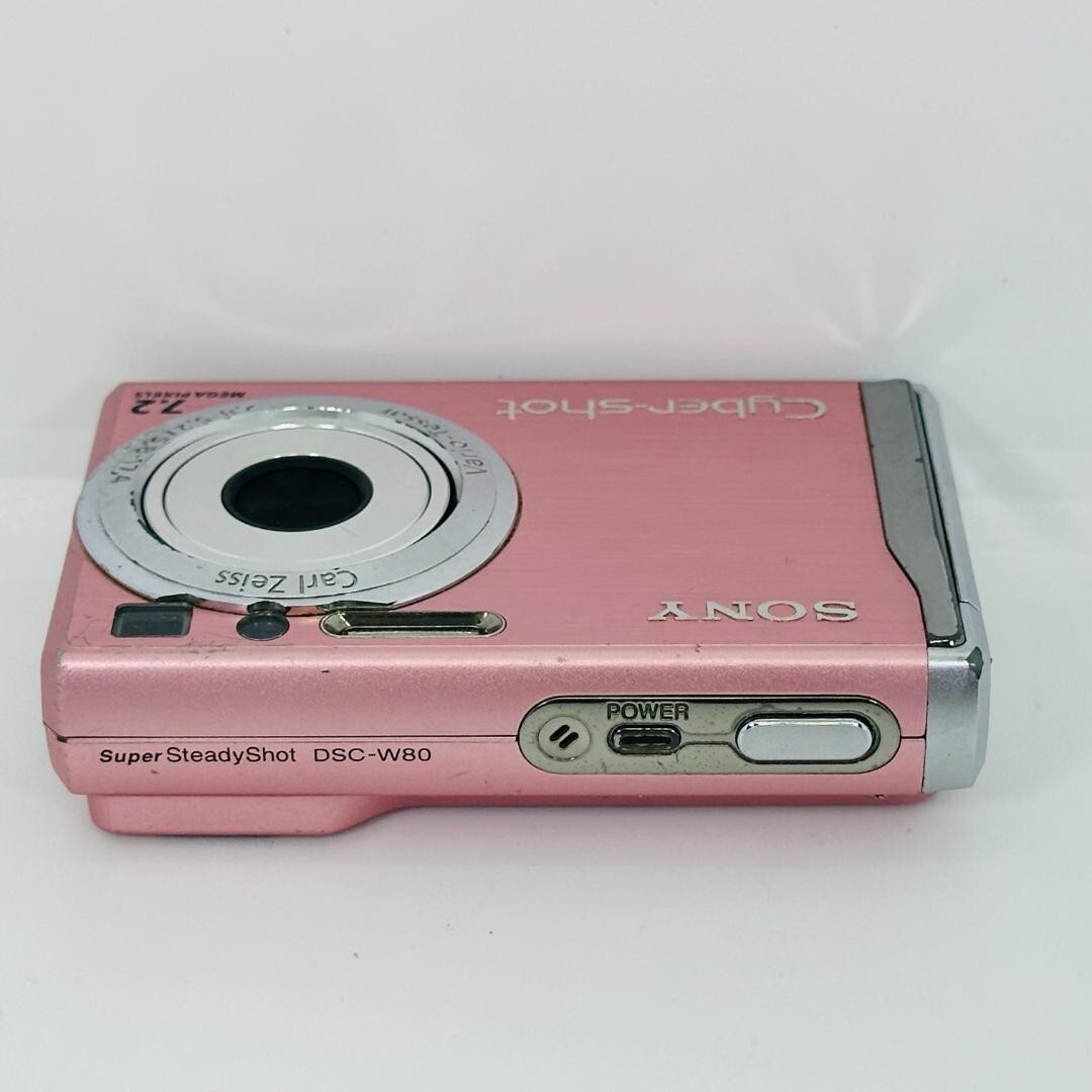 Sony DSC-W80 Pink 7.2MP Digital Camera Cyber-shot used w/ Battery
