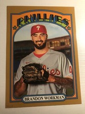 2021 Topps Heritage Jumbo 5x7 04/10 Brandon Workman Phillies 337