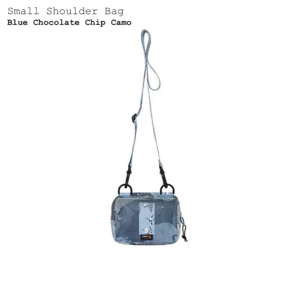 Supreme Small Shoulder Bag Blue Chocolate Chip Camo SS20 3M reflective
