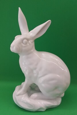 Herend Porzellan figur Großer Hase schneeweiß 30cm