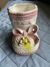 Vintage 1950 s Rubens Pink Baby Ceramic Planter Booty Made In Japan