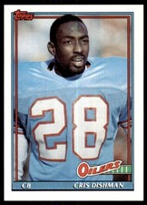 1991 Topps Cris Dishman Rookie Houston Oilers #235