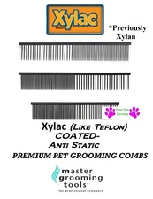 Master Grooming Tools XYLAC (Like TEFLON Xylan) STEEL Pet COMBS Greyhound Style