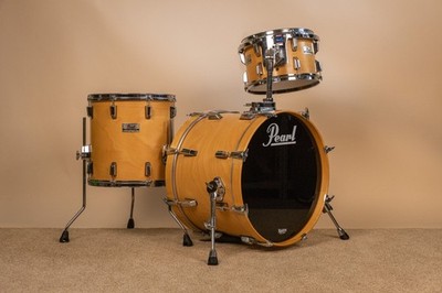 Pearl World Series Natural Satin Drum Set 14x20 8x12 and 14x14