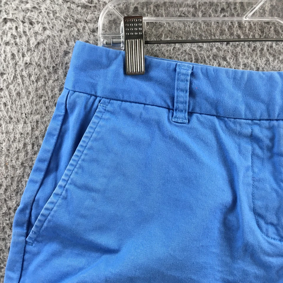 Shorts chino feminino Vineyard Vines by Shep & Ian 6 azul mistura de algodão cintura média - Imagem 2 de 4