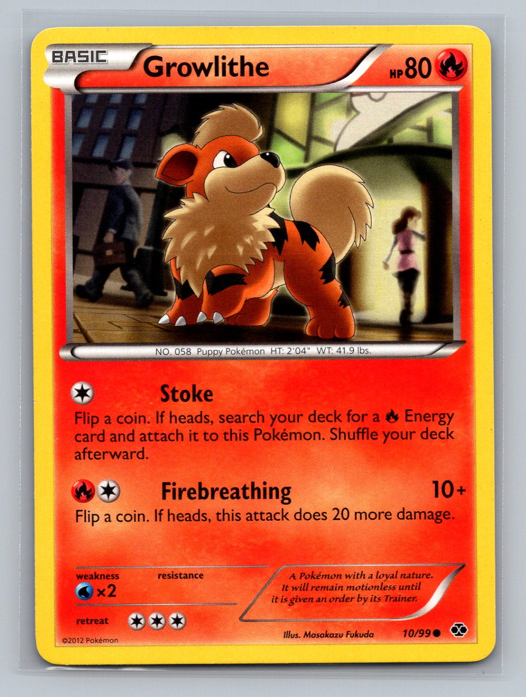 Pokémon TCG Growlithe (10) 10/99 Next Destinies Normal LP