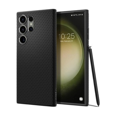 Spigen Hülle Liquid Air Schwarz   Galaxy S23 Ultra 5G