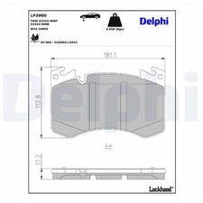 Delphi Bremsbelagsatz Bremsklötze vorne LR180976 24695074