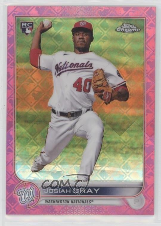 2022 Topps Chrome Logofractor Edition Pink Refractor 194/199 Josiah Gray #51 5q7