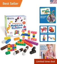 STEM Explorers MathLink Builders: 100 Colorful Cubes for Creative Learning!