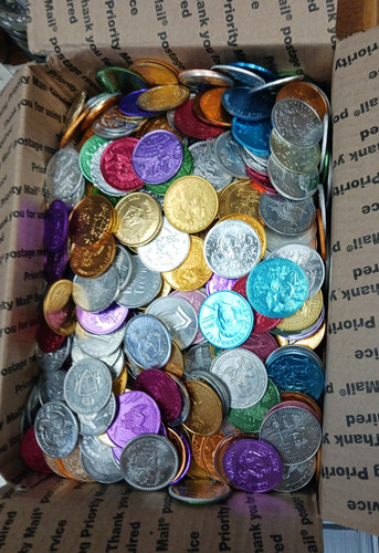 15 lbs bulk mixed  aluminum  Mardi Gras Doubloons