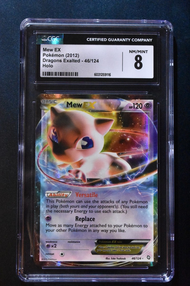 Mew EX 46/124 Holo – Dragons Exalted 2012 Pokémon Card CGC 8 NM+
