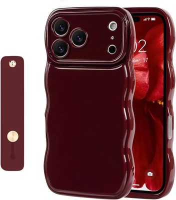 iPhone 17 Pro Max Case Cute Simple Wave Design Stylish Wavy Curly Frame Cover