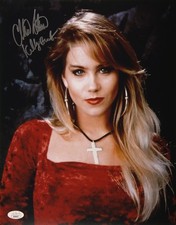 Christina Applegate Signed 11x14 Married With Children red top "Kelly Bundy" JSA