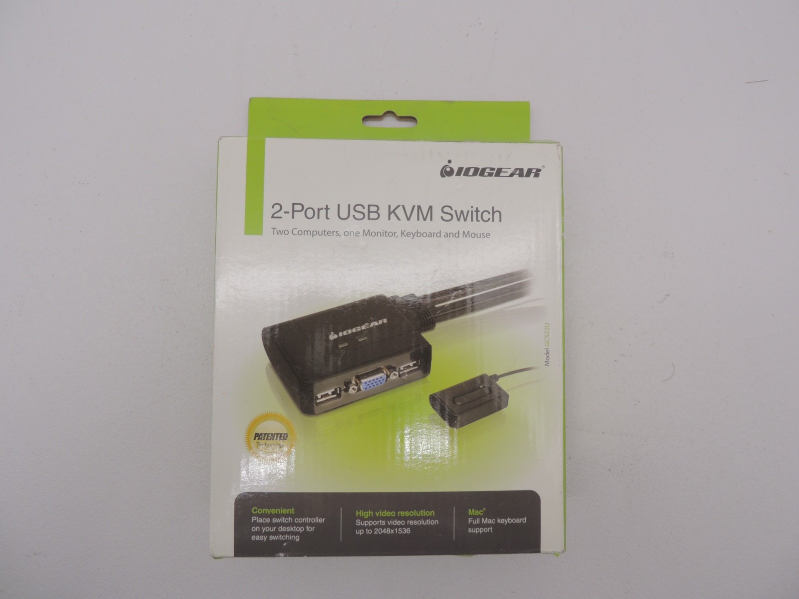 New IOGEAR GCS22U 2 Port USB VGA KVM Switch for 2 PC 1 Monit
