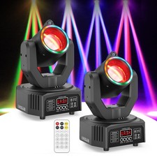2-Pack Mini Moving Head Light, 50W LED Stage Lighting with Remote Control, Be...
