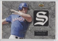 2003 Upper Deck Classic Portraits Stitches Jerseys /299 Hank Blalock #GJ-HB 0a3