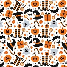 Witches & Hats Ghost 22x22 Novelty Bandanna, Single Side Print