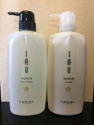Lebel iau SERUM Anti-Frizz Cleansing Shampoo 600mL & Cream Treatment 600mL Set